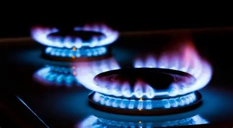 Blue gas flame